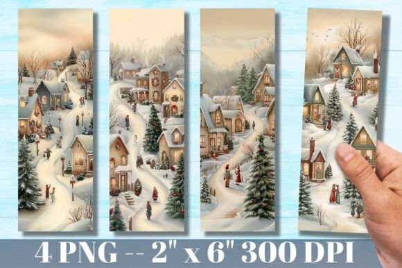 Beautiful Winter Scene Bookmark: A Designer's Review of This Graphics & Crafts Asset