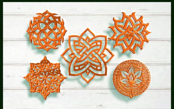 Celtic Knot Mandala Laser Cut Design Bun for Graphics and Crafts