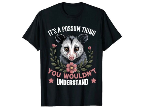 Cute Possum T-Shirt Design: Graphics for Crafters