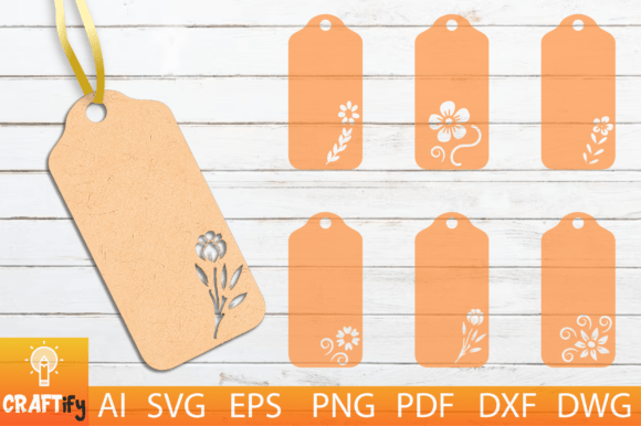 Floral Gift Tags Bundle SVG Paper Cut for 3D Floral Compositions