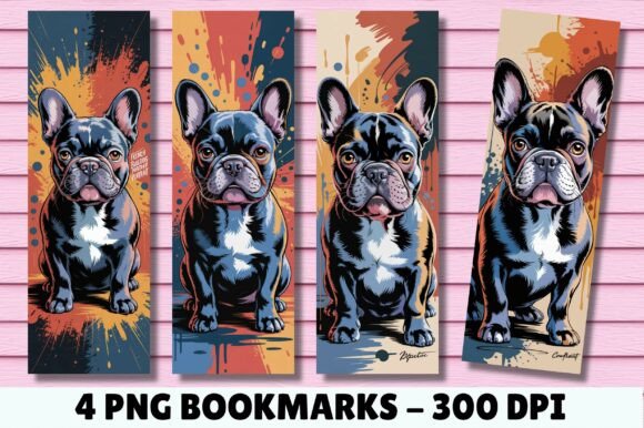 French Bulldog Pop Dog Lover Bookmark Graphics for Print Templates