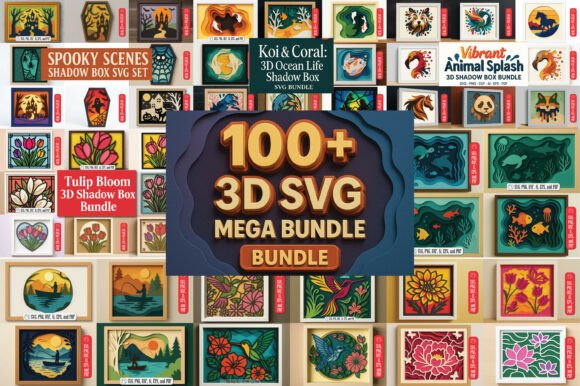 Multilayer 3D Shadow Box SVG Mega Bundle Review
