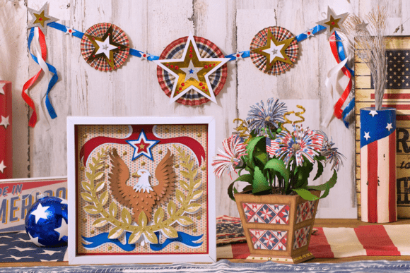 Proud Patriot SVG Bundle: 3D Independence Day Design