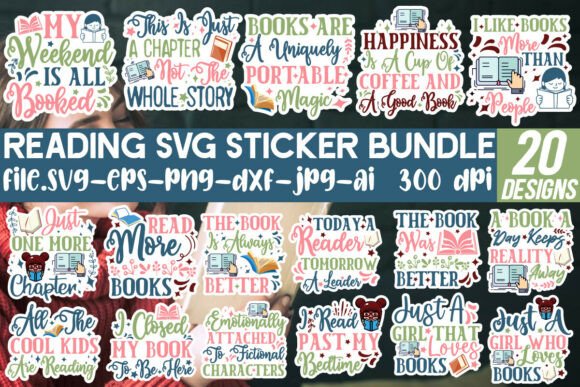 Reading SVG Sticker Bundle Review